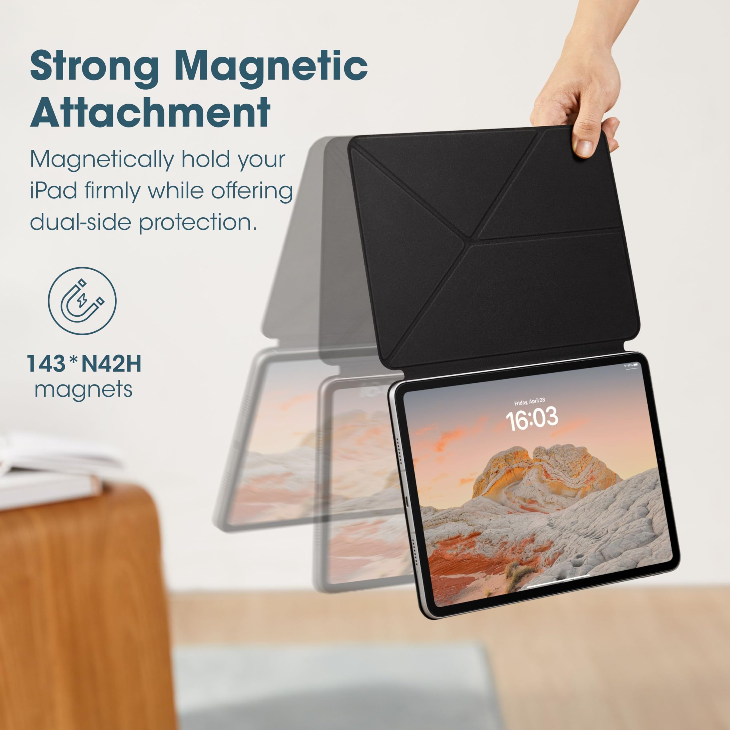 PITAKAMagEZCase2&Folio2 (iPad Pro 11インチ) PITAKA Folio Case for 11 Inch 2025 iPad Pro/2024 iPad Pro